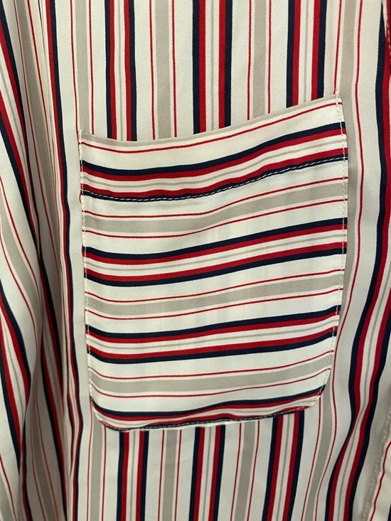 Free People ‘Mad About You’ Striped Button Down Blouse Fits Oversized XS - Picture 5 of 9